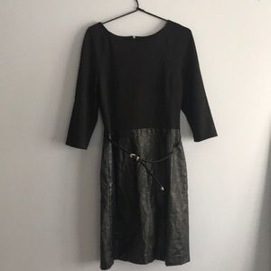 Calvin Klein faux leather dress